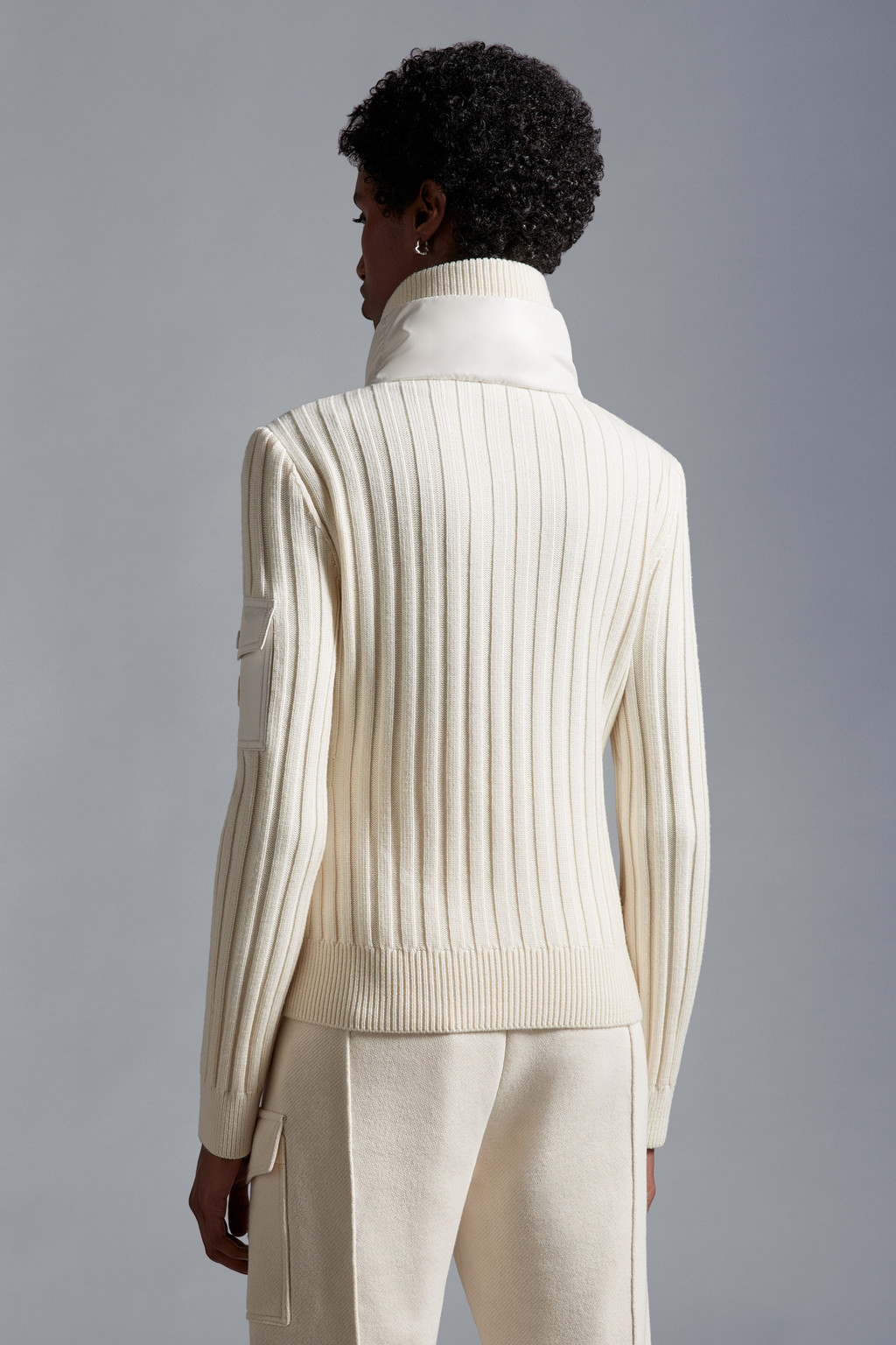 Padded Wool Cardigan