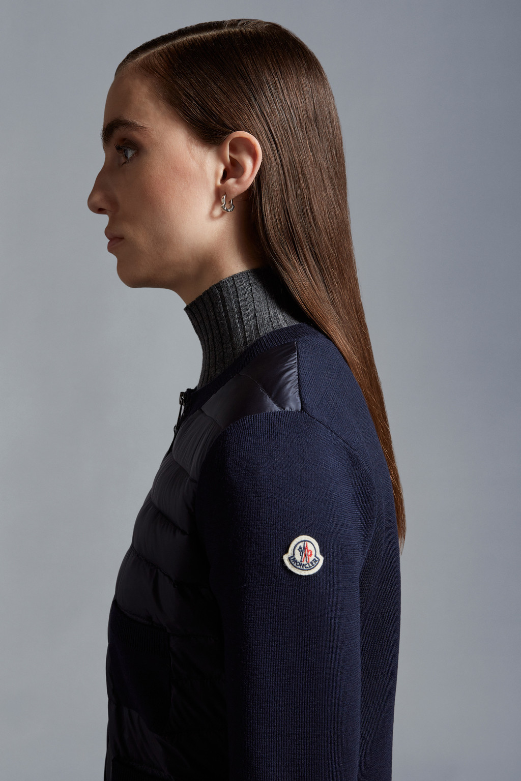 Padded Wool Cardigan