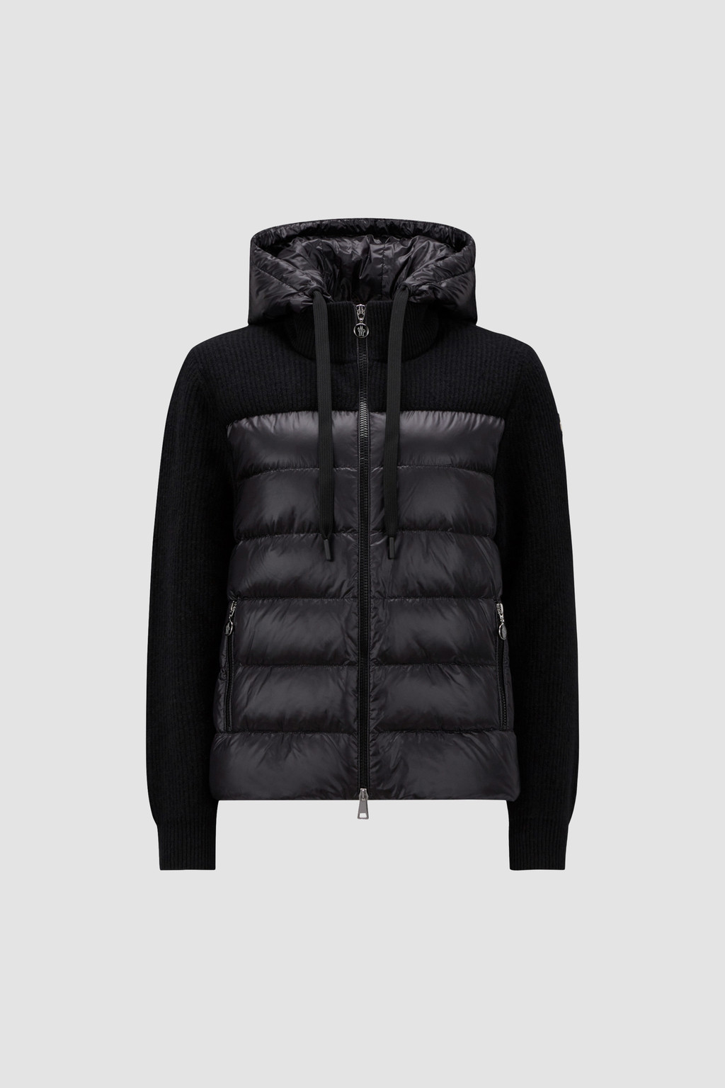 Padded Wool Zip-Up Hoodie
