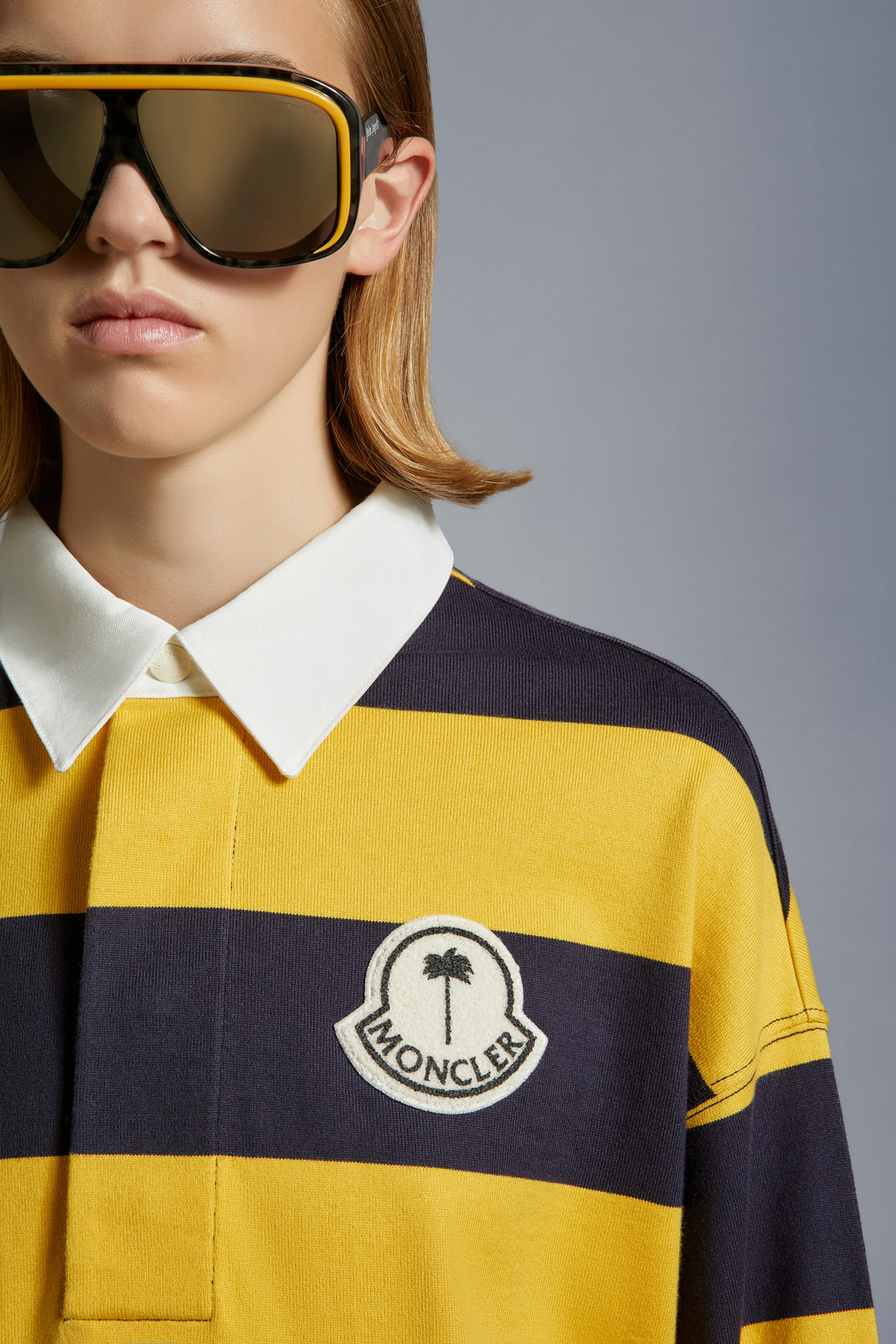 Striped Long Sleeve Polo Shirt