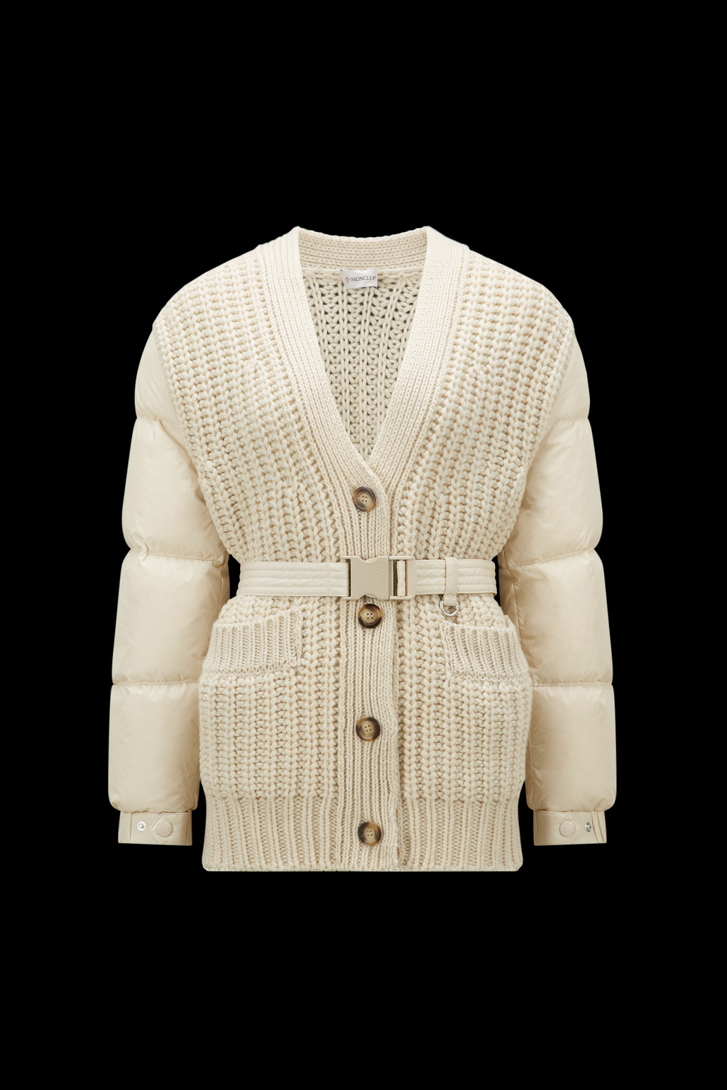 Padded Cashmere Cardigan