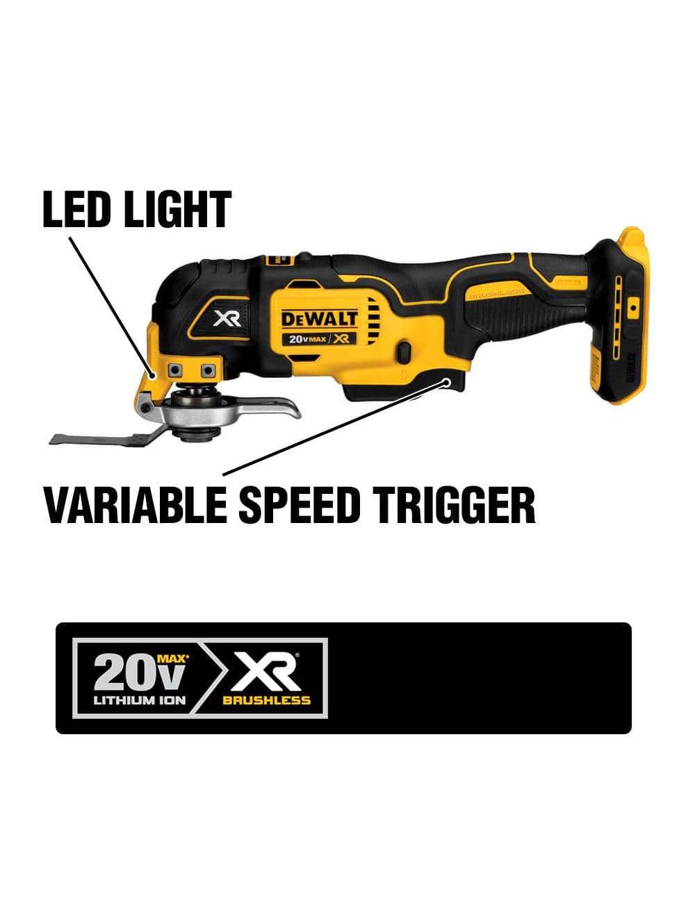 20V MAX Cordless 10 Tool Combo Kit with (2) 20V 2.0Ah Batteries, Charger, and Bag