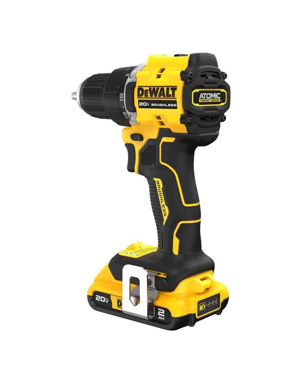 ATOMIC 20-Volt Lithium-Ion Cordless Compact 1/2 in. Drill/Driver Kit with 2.0Ah Battery, Charger and Bag