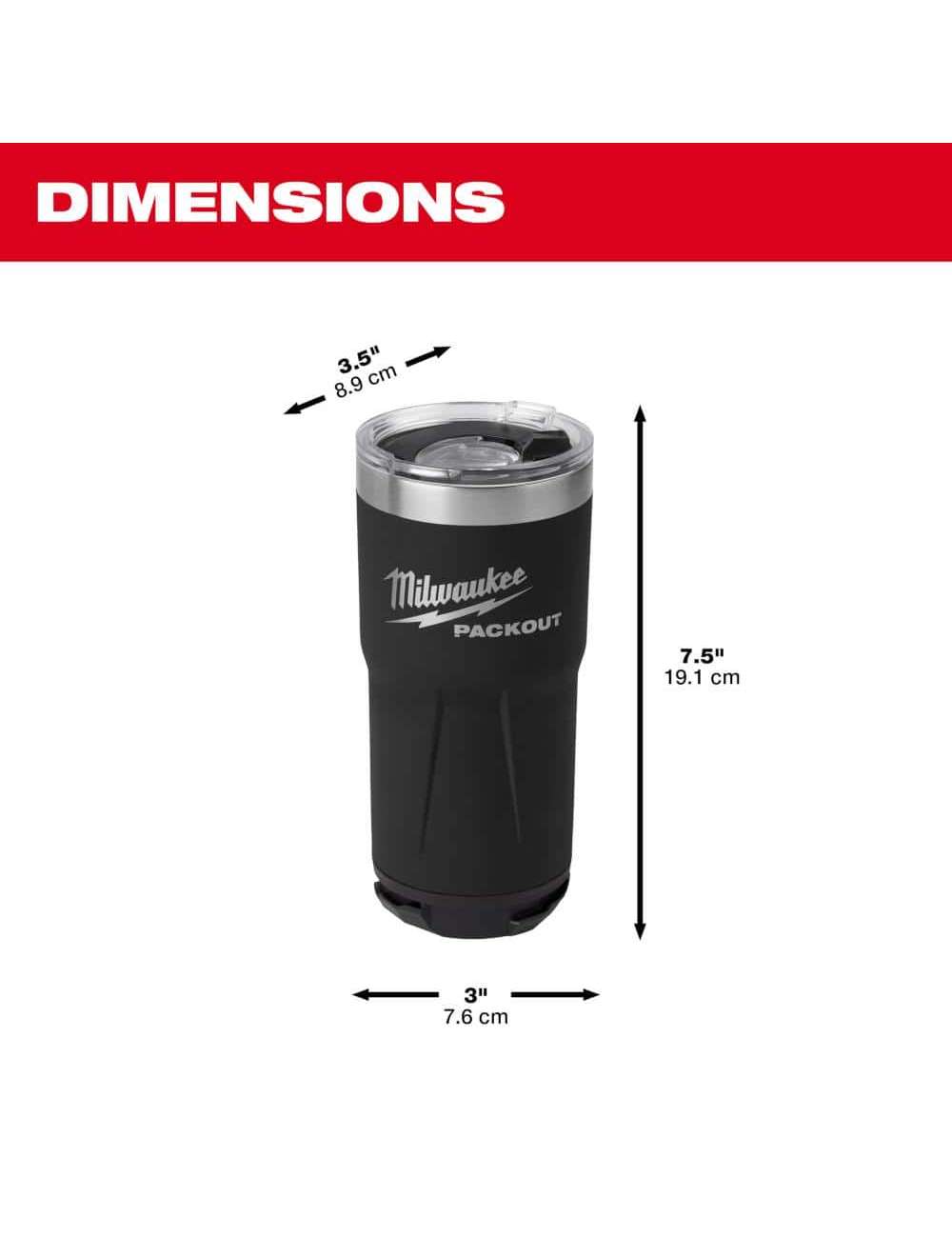 PACKOUT Black 20 oz. Tumbler