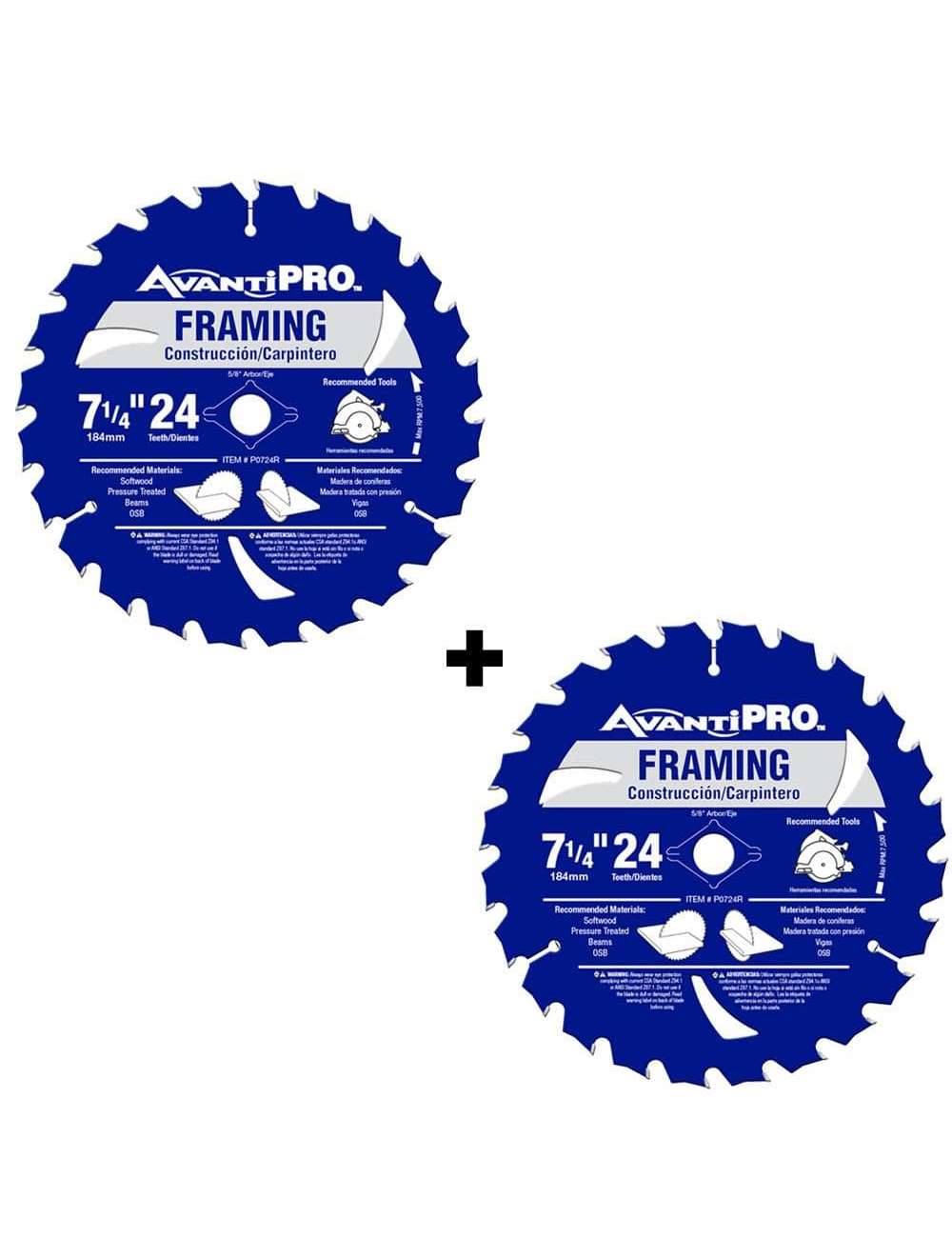 7-1/4 in. x 24-Tooth Framing Circular Saw Blade (2-Pack)