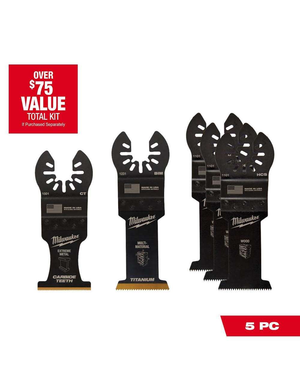 Multi-Tool Oscillating Blade Pack (5-Piece)