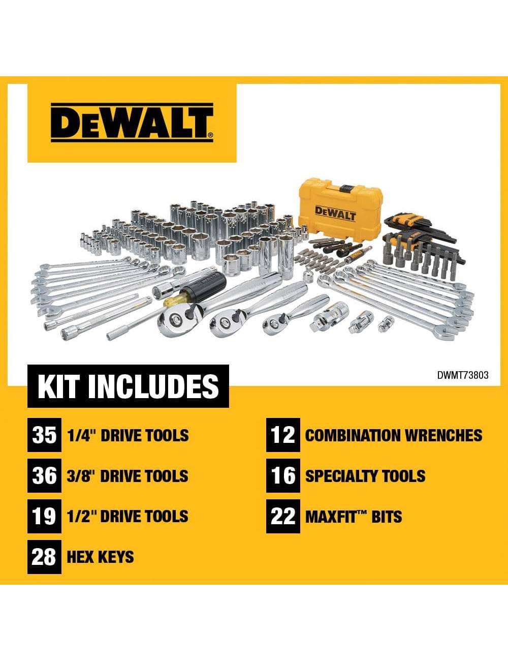 1/4 in., 3/8 in. and 1/2 in. Drive Polished Chrome Mechanics Tool Set (168-Piece)