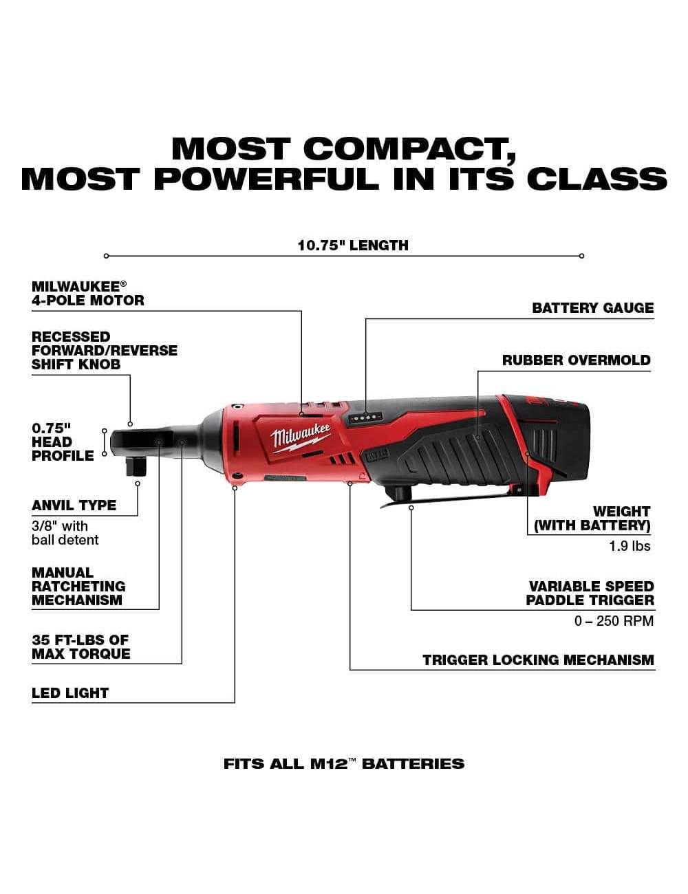 M18/M12 12V/18V 3/8 in. Ratchet and 1/2 in. Impact Wrench Cordless w/1/2 in. SAE Impact Sockets Combo Kit