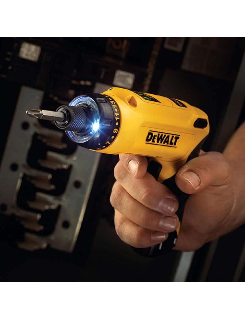 8V MAX Cordless Gyroscopic Screwdriver with Adjustable Handle, (2) 1.0Ah Batteries, Charger, and Bag