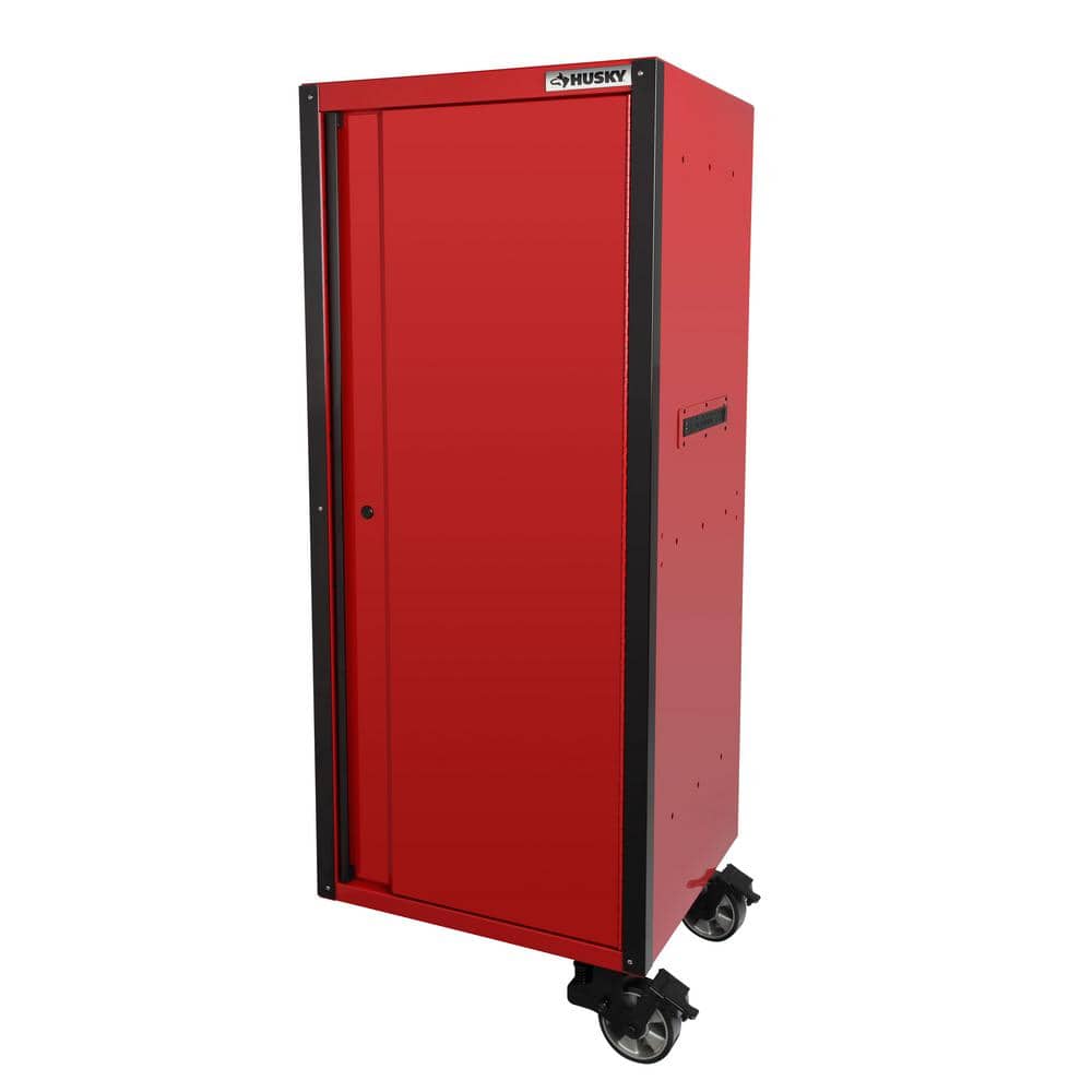72 in. W x 24 5 in. D Professional Duty 20 Drawer Mobile Workbench Combo w 2 Side Lockers 2 Top Lockers and Top Hutch