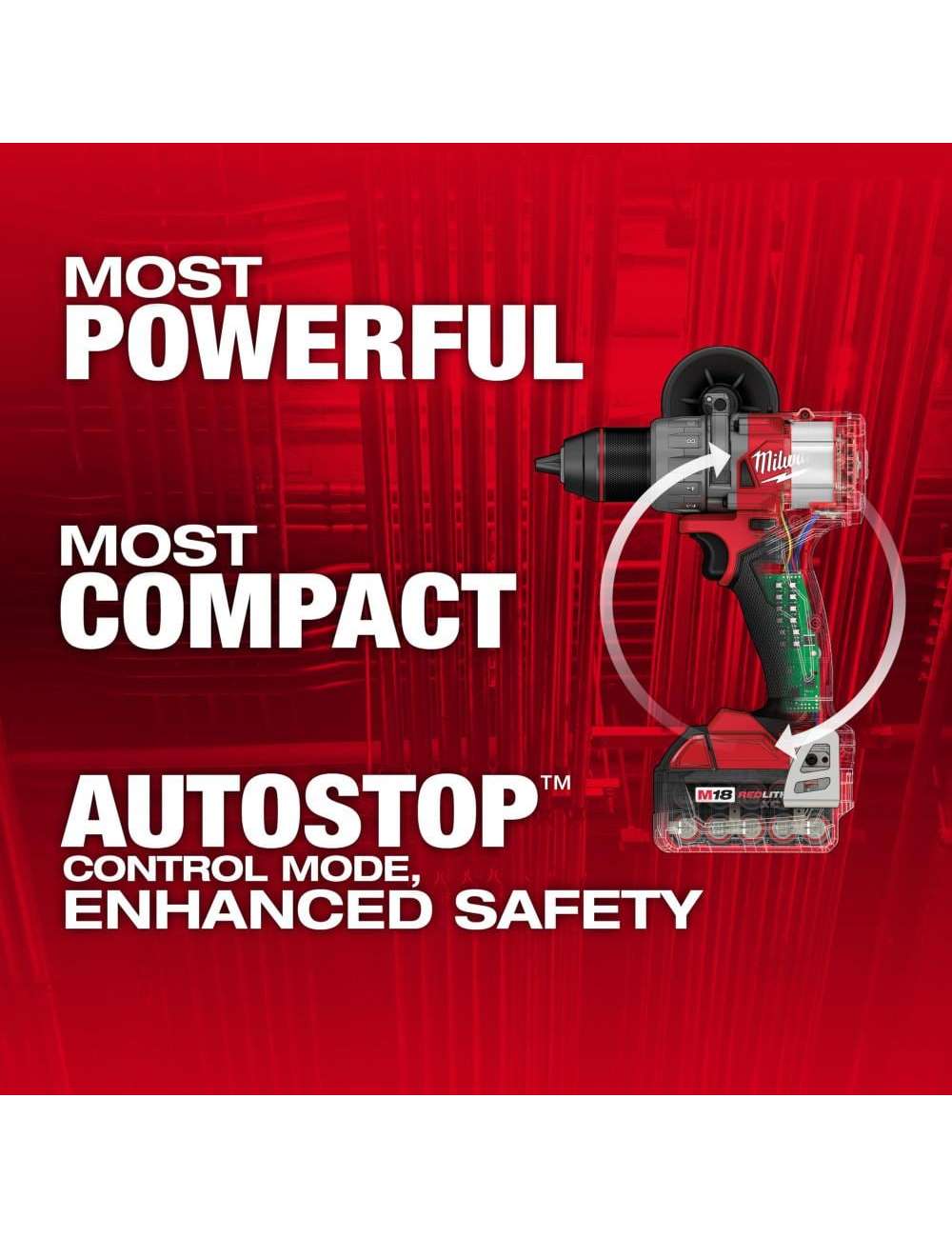 M18 FUEL 18V Lithium-Ion Brushless Cordless 1/2 in. Drill/Driver Kit W/(2) 5.0Ah Batteries, Charger, and Hard Case