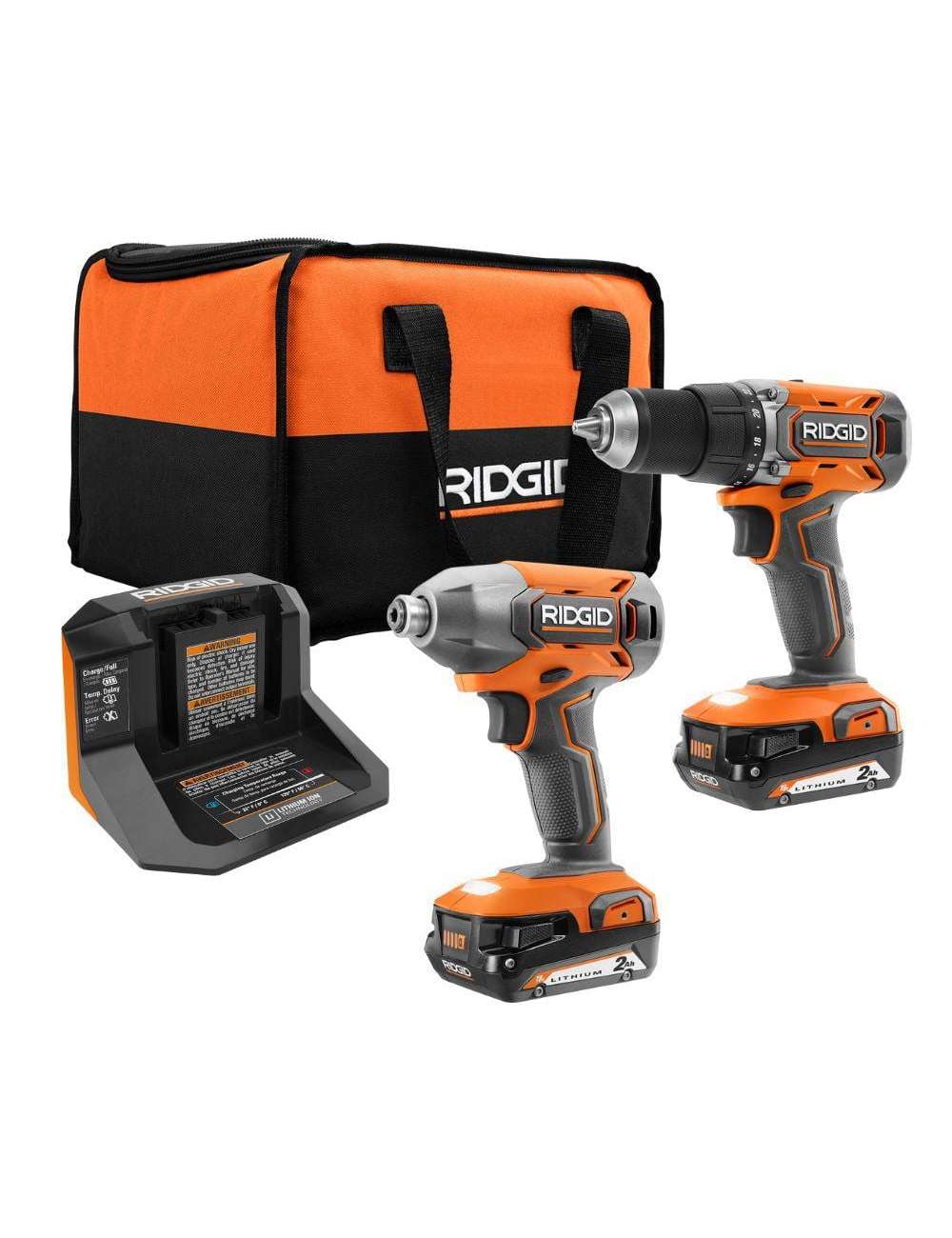18V Cordless 2-Tool Combo Kit with Drill/Driver, Impact Driver, (2) 2.0 Ah Batteries, and Charger