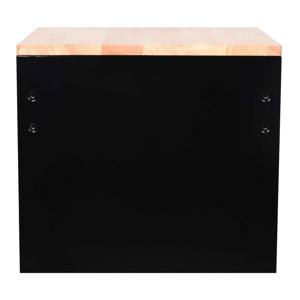 46 in. W x 18 in. D 9 Drawer Black Mobile Workbench Cabinet