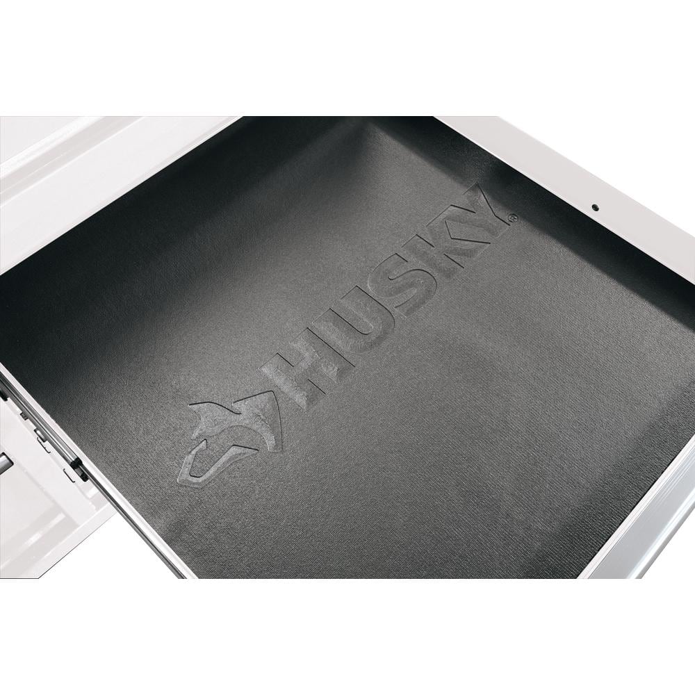 46 in. W x 24 5 in. D Standard Duty 9 Drawer Mobile Workbench Tool Chest with Solid Wood Top in. Gloss White