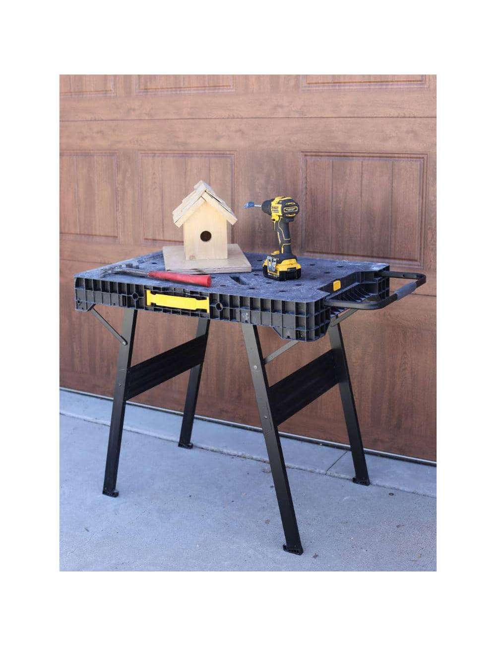 33 in. H Plastic Folding Portable Workbench
