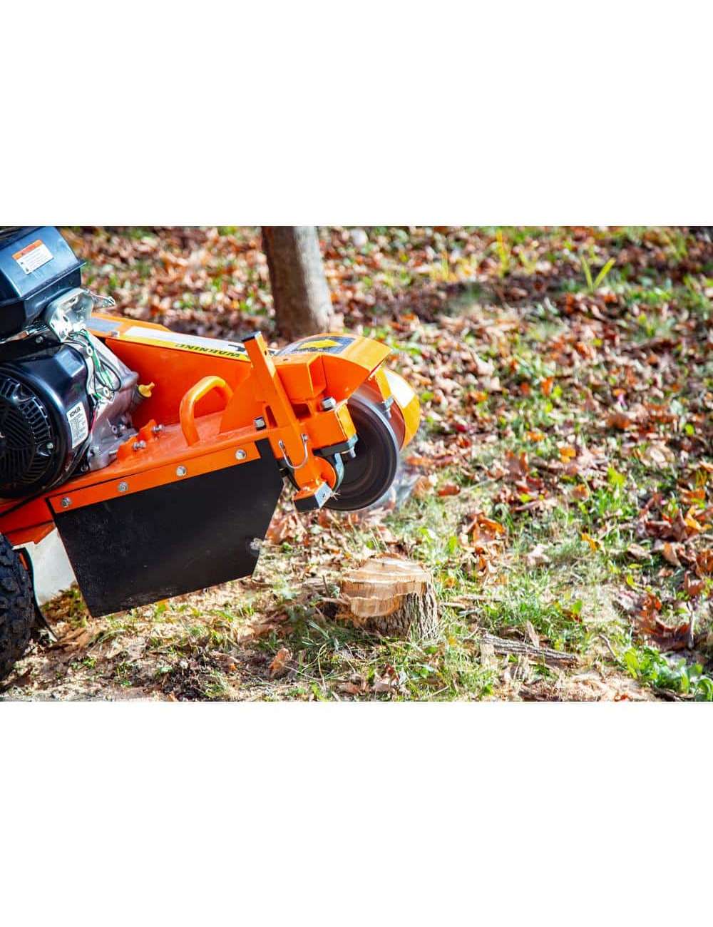 12 in. 14 HP Gas Powered Certified Commercial Stump Grinder with 9 High Speed HPDC Machined Carbide Cutters