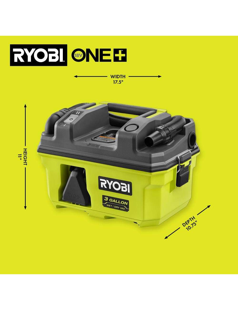 ONE+ 18V LINK Cordless 3 Gal. Wet/Dry Vacuum (Tool Only)