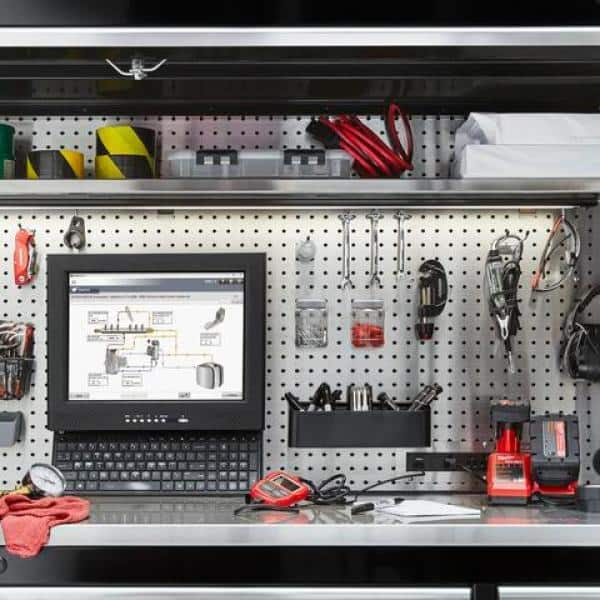 72 in. W Professional Duty Tool Workbench Storage Hutch