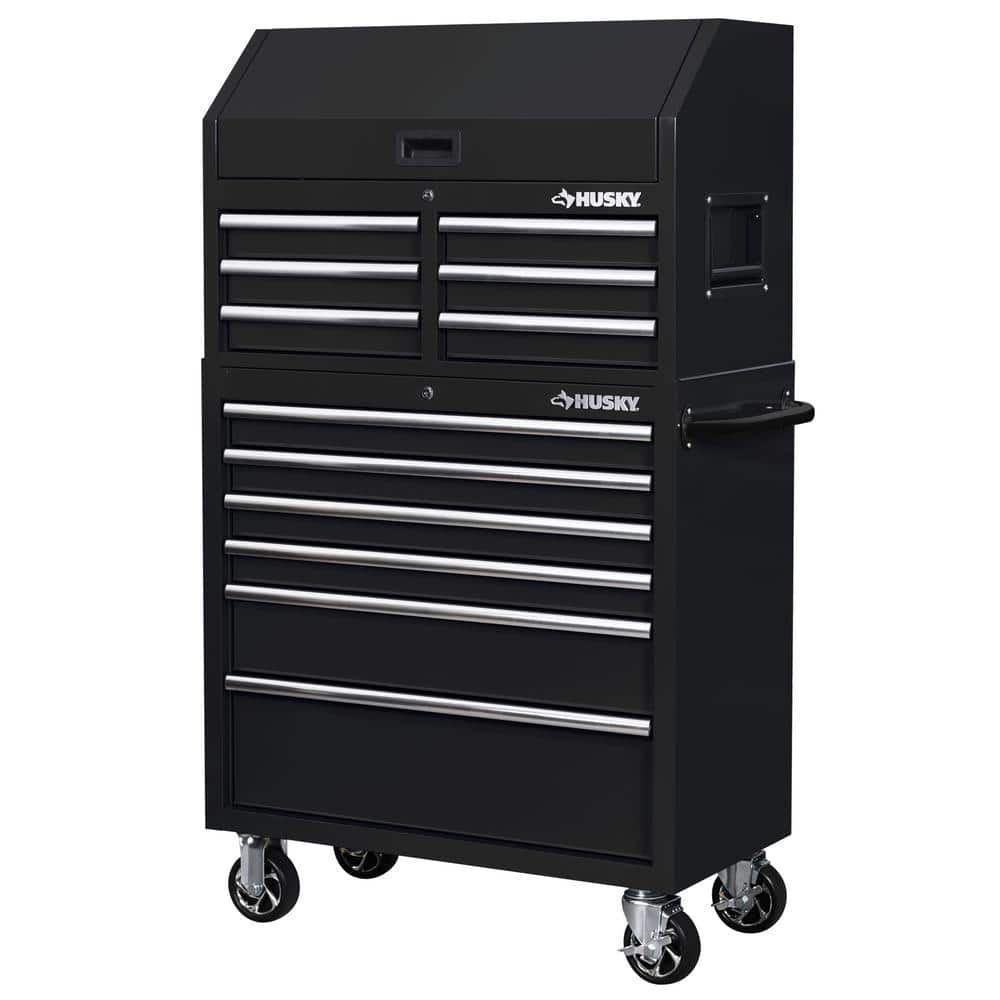 36 in. 12 Drawer Blue Tool Chest Combo