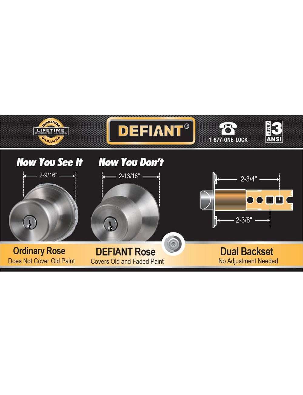 Hartford Satin Nickel Bed/Bath Door Knob Contractor Pack (6-Pack)