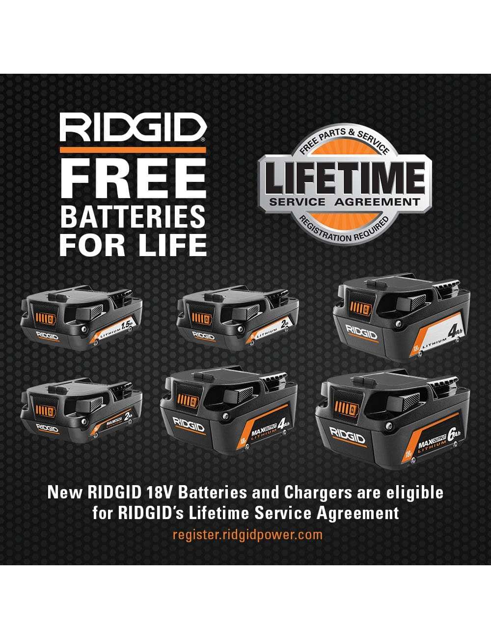 18V 6.0 Ah and 4.0 Ah MAX Output Lithium-Ion Batteries and Charger Kit with Bag