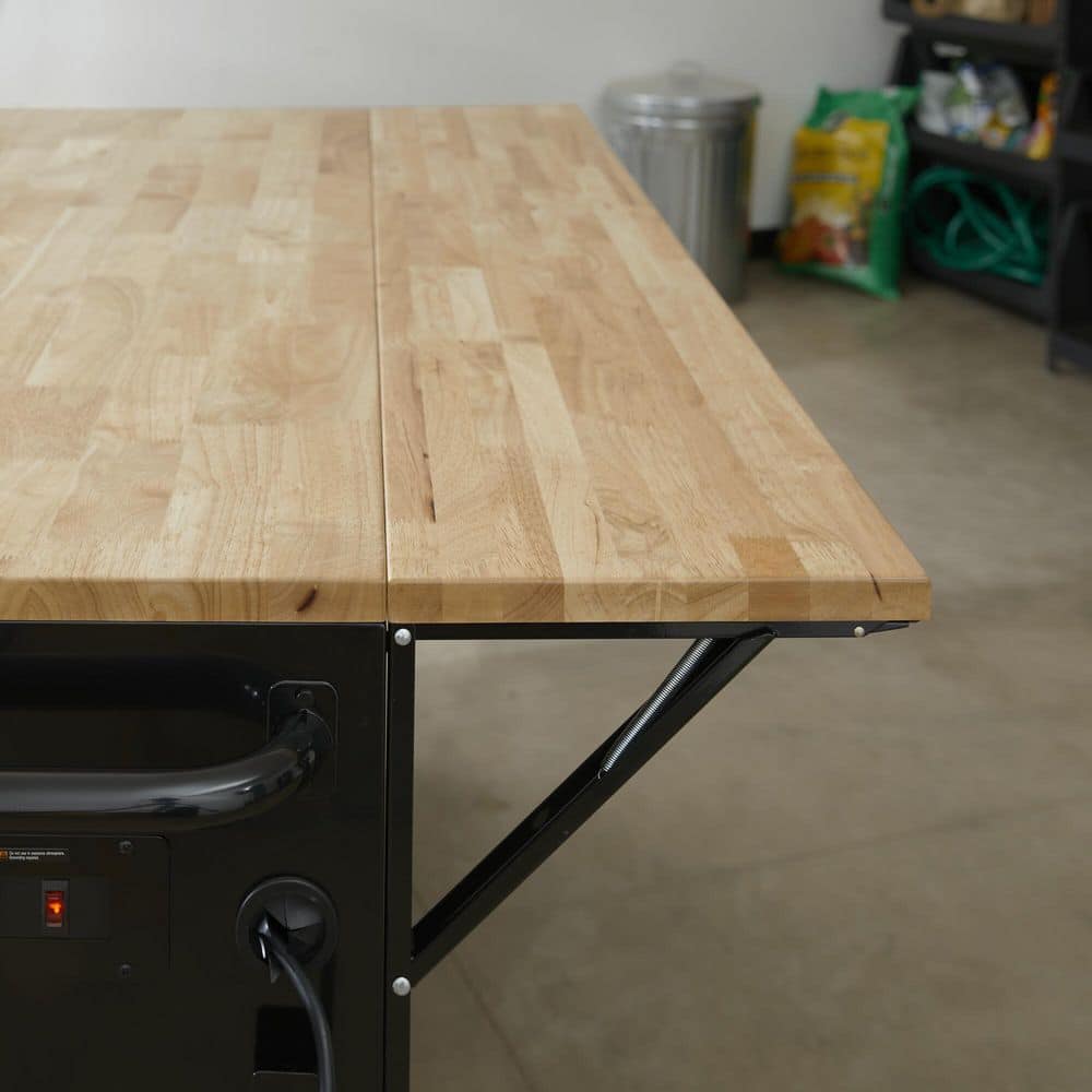 62 in. W x 36 in. D Standard Duty 12 Drawer Mobile Workbench Tool Chest with Full Length Extension Table in. All Black