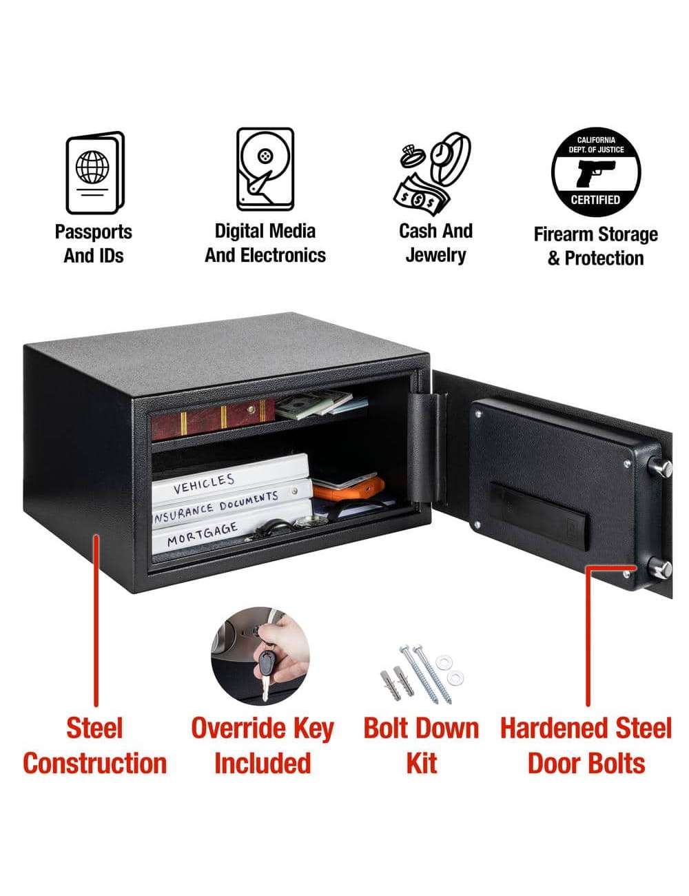 0.98 cu. ft. Safe Box with Digital Lock