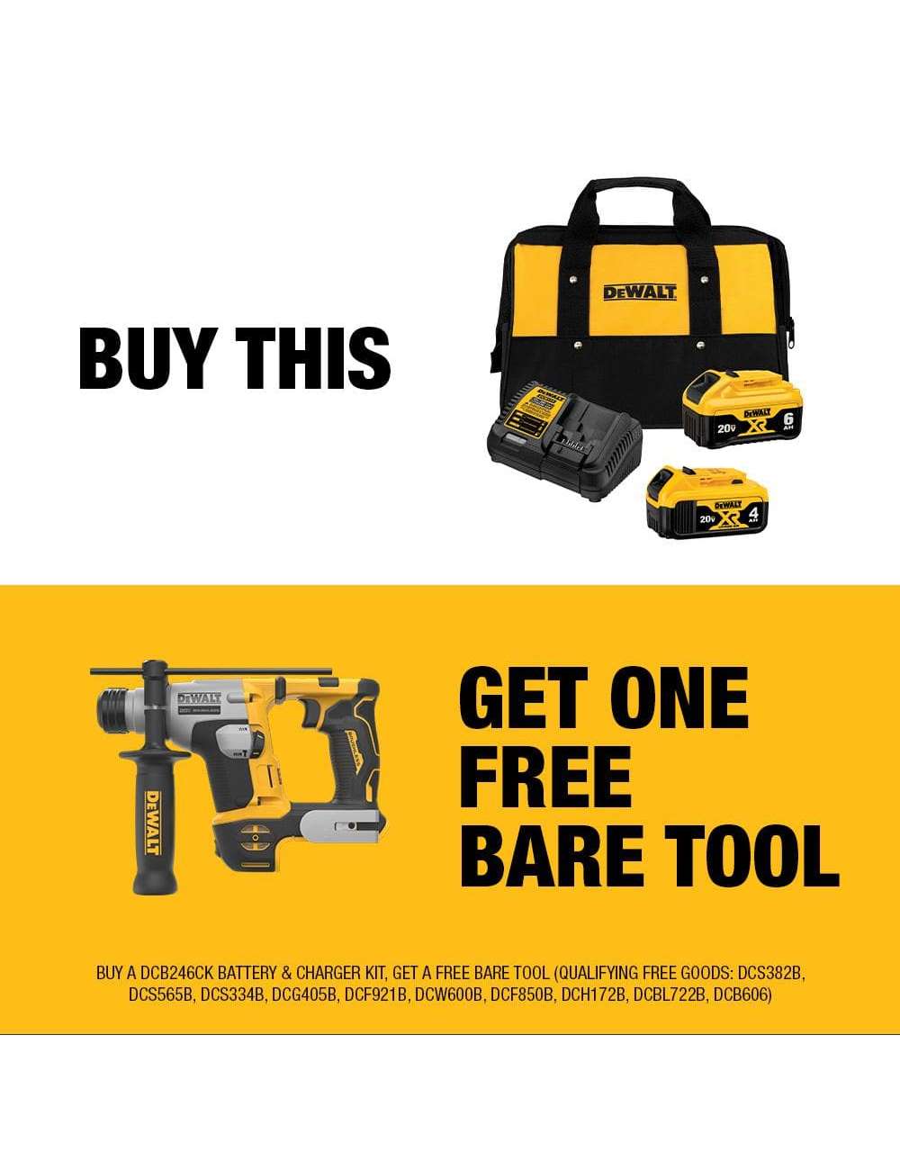 ATOMIC 20V MAX Cordless Brushless Ultra-Compact 5/8 in. SDS + Hammer Drill with 20V MAX XR 6.0Ah and 4.0Ah Batteries