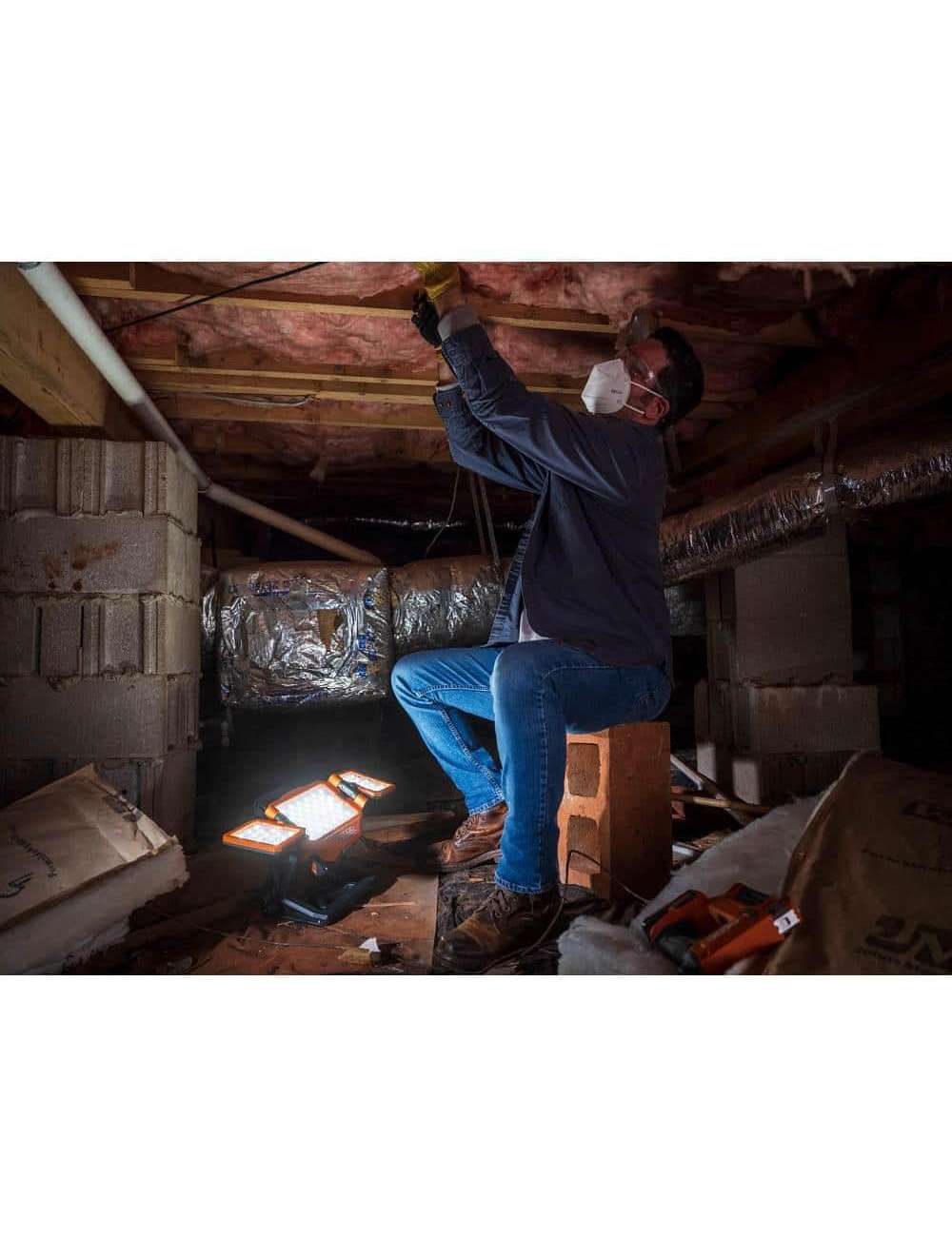 18V Hybrid Panel Light Kit with 4.0Ah Battery and Charger