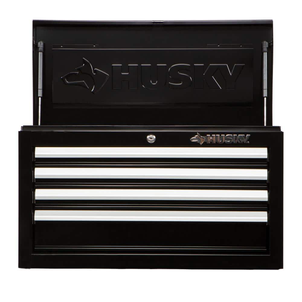 26 in. W x 12 in. D Standard Duty 4 Drawer Top Tool Chest in. Gloss Black