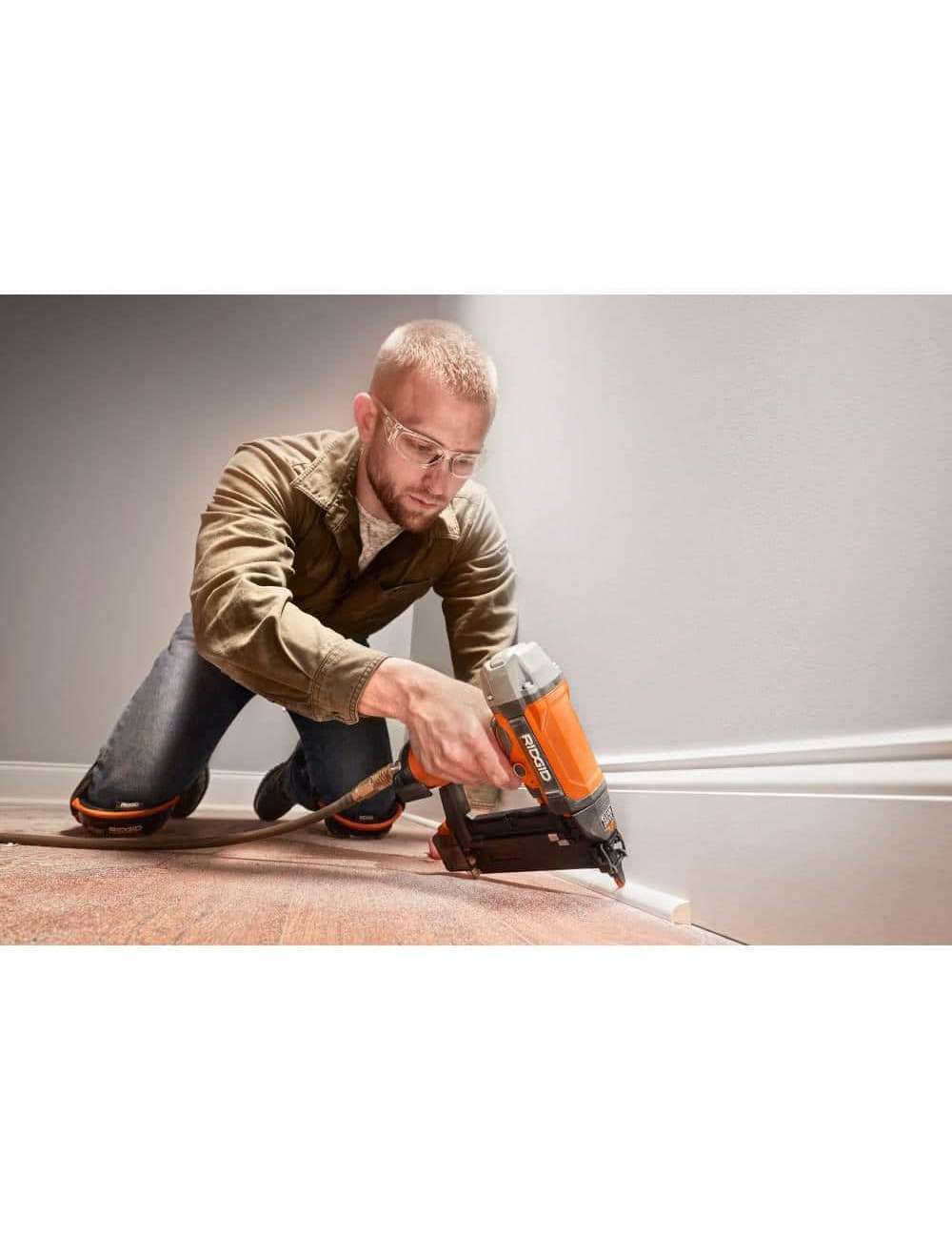 Pneumatic 18-Gauge 2-1/8 in. Brad Nailer with CLEAN DRIVE Technology, Tool Bag, and Sample Nails