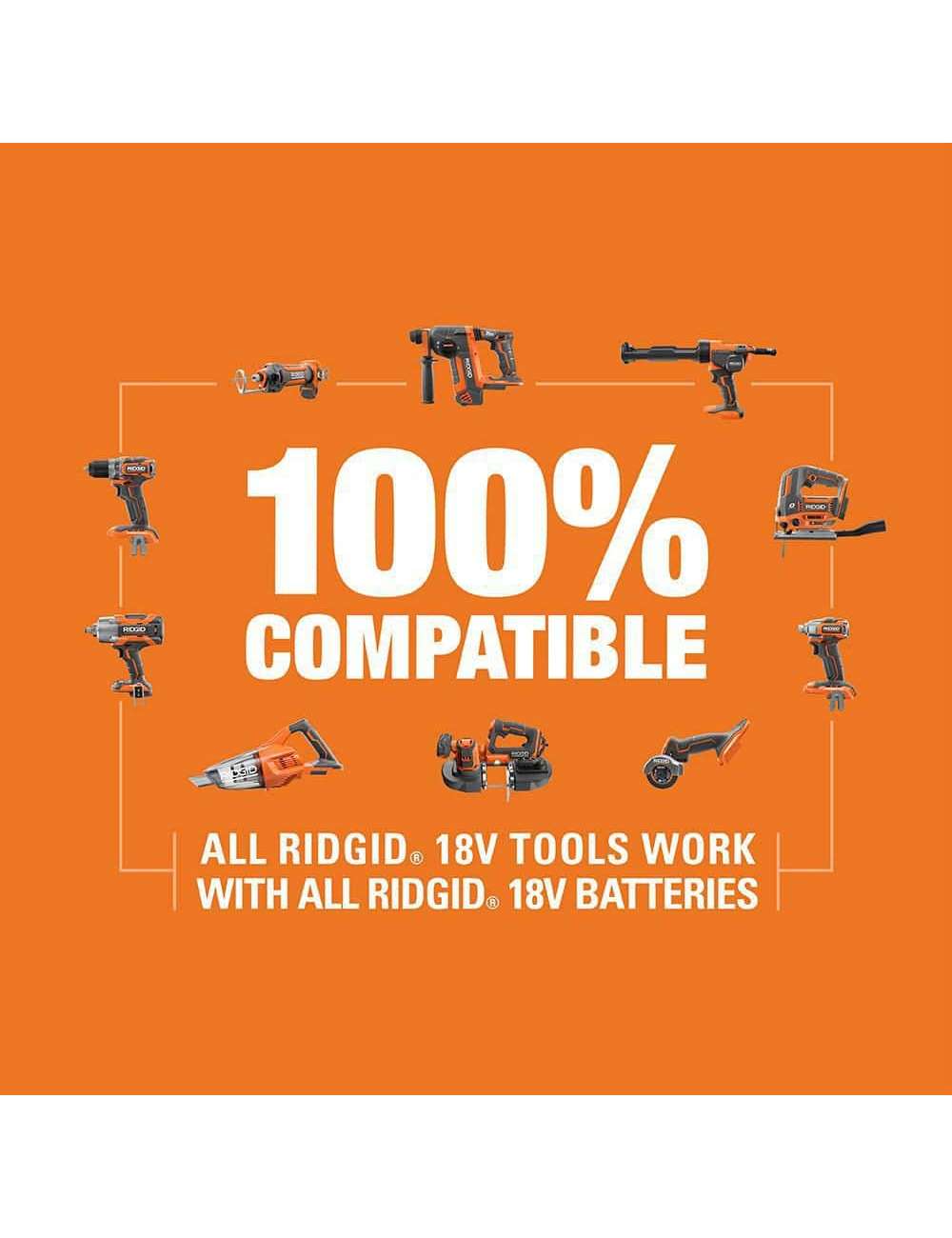 18V Cordless 3-Tool Combo Kit with LED Stick Light, LED Spotlight, and LED Hybrid Panel Light (Tools Only)