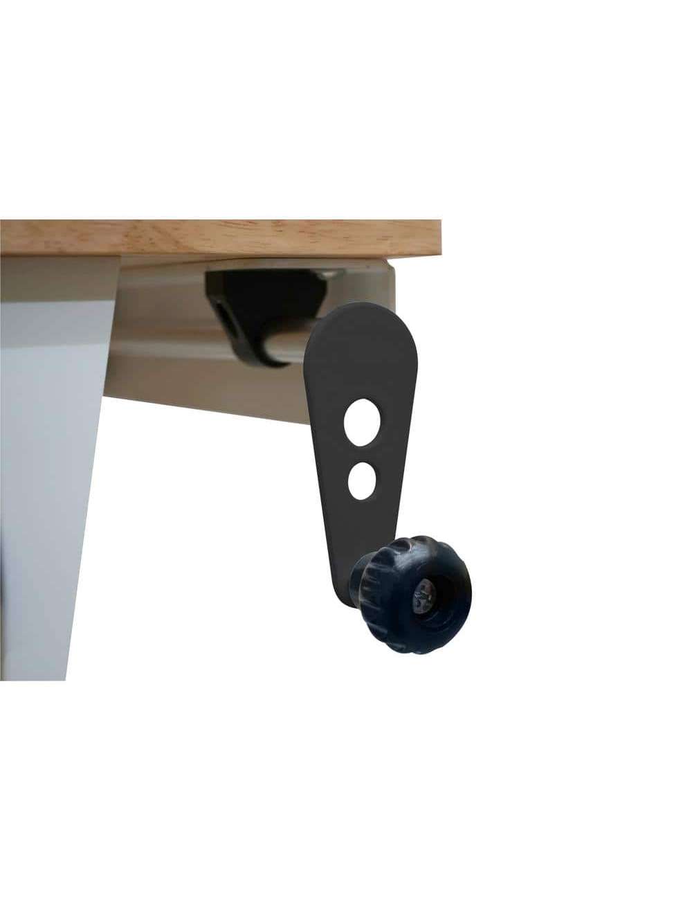 46 in. Adjustable Height Work Table with 2-Drawers in White