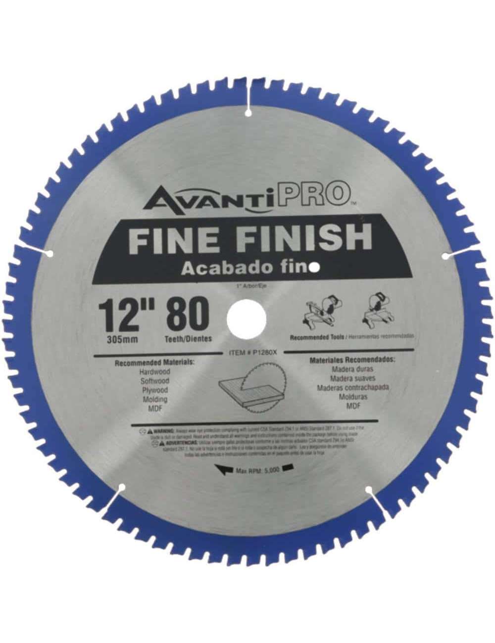 12 in. x 80-Tooth Fine Finish Circular Saw Blade (2-Pack)