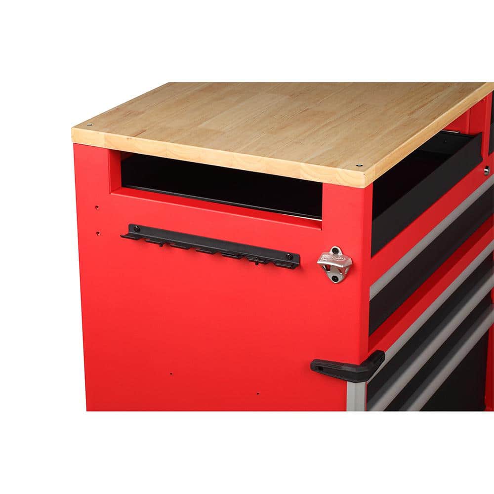 High Capacity 52 in. 11 Drawer Tool Chest Mobile Workbench Cabinet Clamp Ready Wood Top