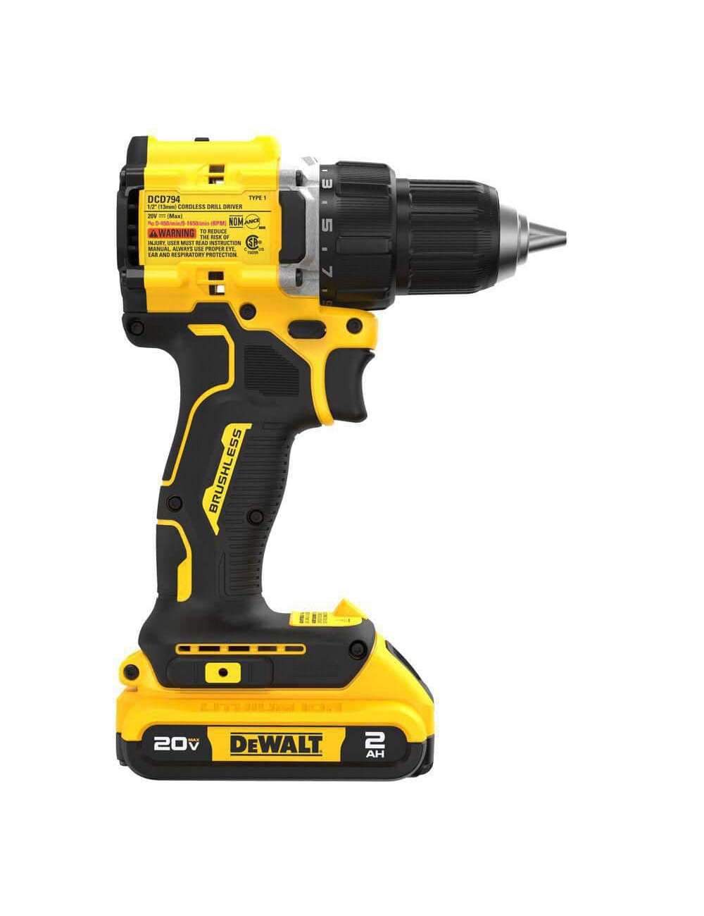 ATOMIC 20-Volt Lithium-Ion Cordless Compact 1/2 in. Drill/Driver Kit with 2.0Ah Battery, Charger and Bag