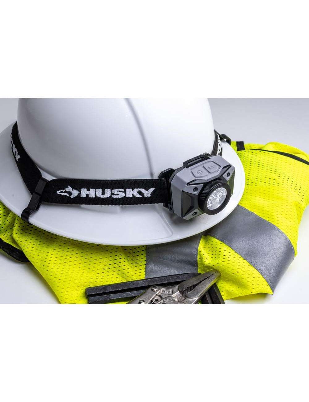 500-Lumens Dual Beam LED Headlamp 5 modes Impact and Water Resistant with Batteries