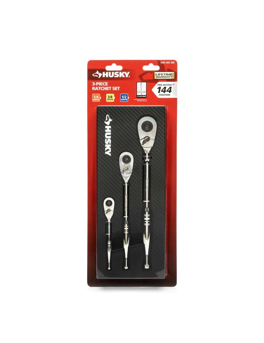 144-Position Ratchet Set with EVA Tray (3-Piece)