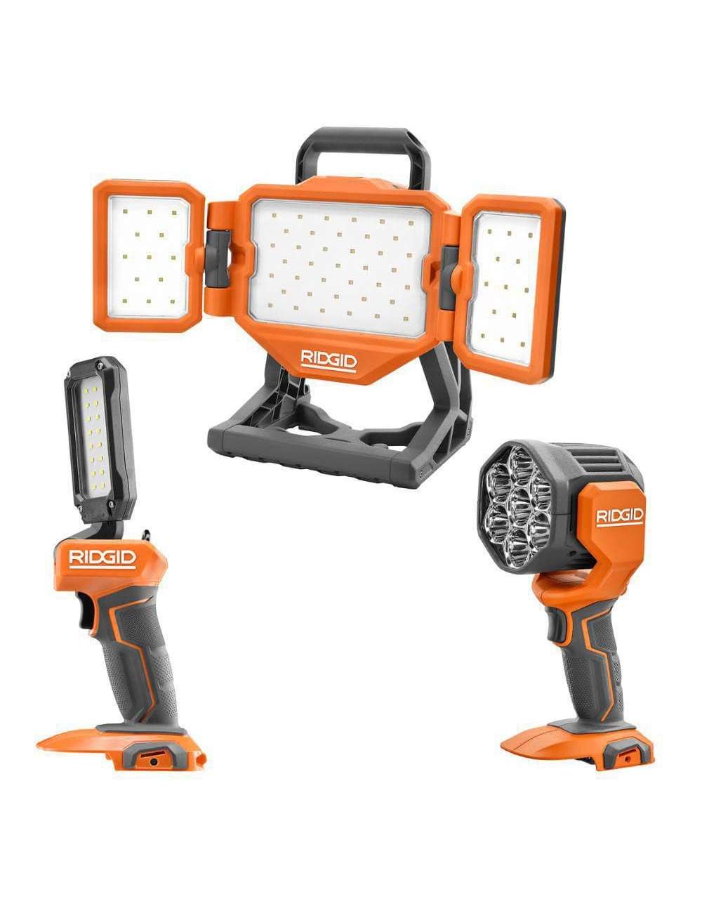 18V Cordless 3-Tool Combo Kit with LED Stick Light, LED Spotlight, and LED Hybrid Panel Light (Tools Only)