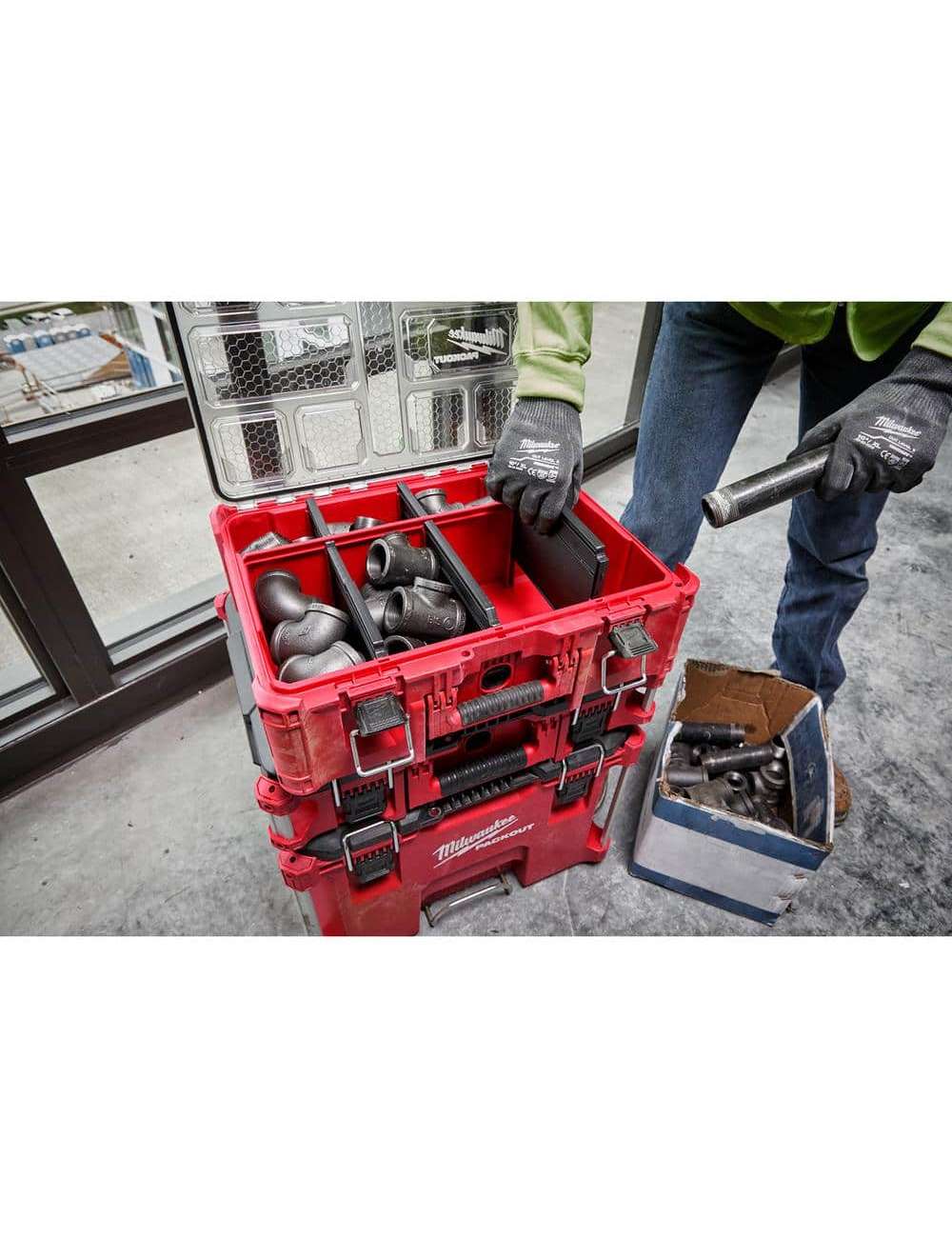 PACKOUT 20 in. Deep Organizer with 6 Compartments and Quick Adjust Dividers