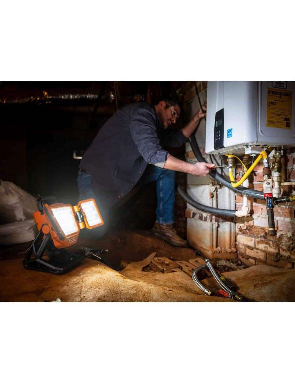 18V Cordless 3-Tool Combo Kit with LED Stick Light, LED Spotlight, and LED Hybrid Panel Light (Tools Only)