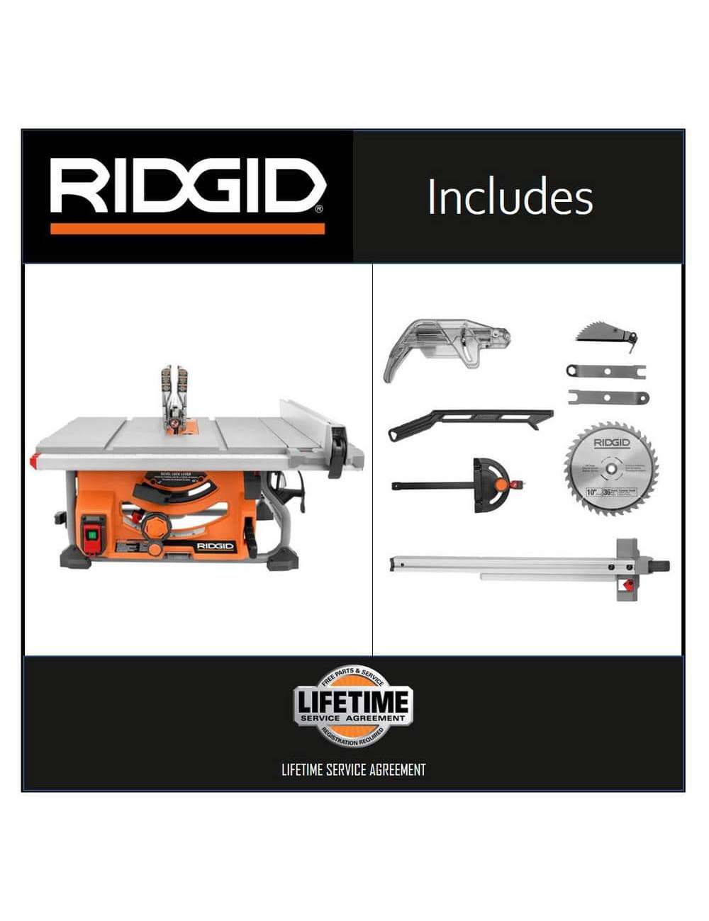 15 Amp 10 in. Portable Jobsite Table Saw (No Stand)