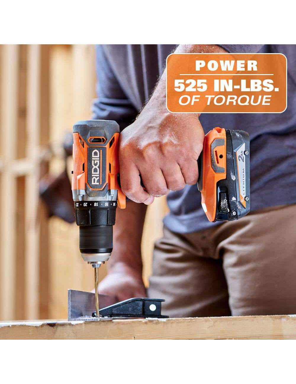 18V Cordless 2-Tool Combo Kit with Drill/Driver, Impact Driver, (2) 2.0 Ah Batteries, and Charger