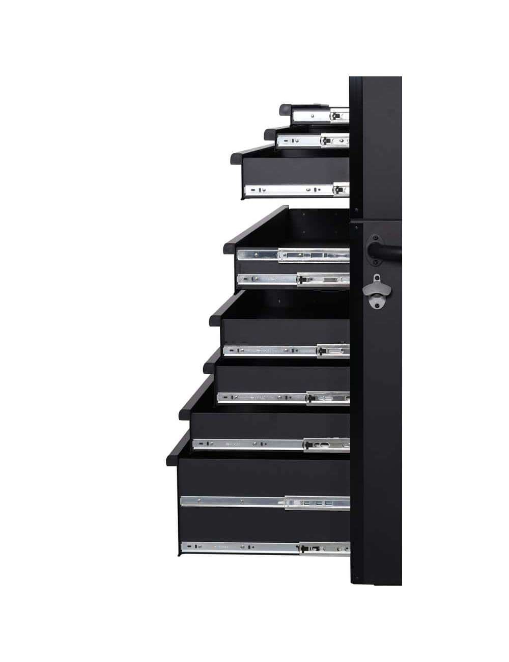 Heavy-Duty 52 in. 15-Drawer Matte Black Tool Chest Combo