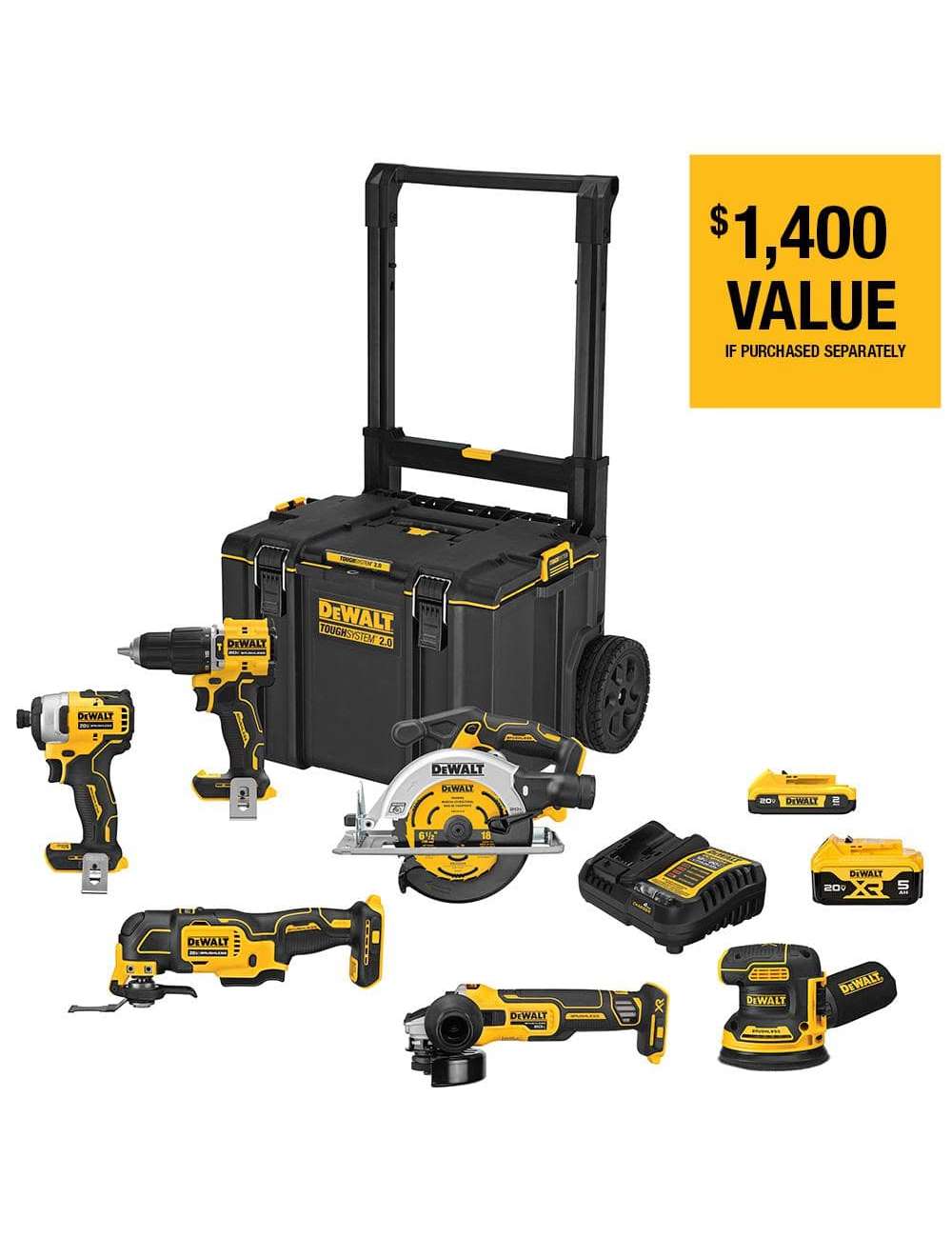 20-Volt MAX ToughSystem Lithium-Ion 6-Tool Cordless Combo Kit