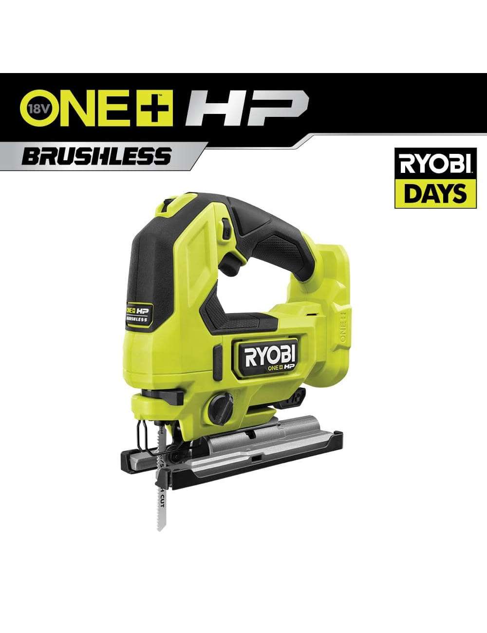 ONE+ 18V Lithium-Ion 4.0 Ah Compact Battery (2-Pack) and Charger Kit with FREE ONE+ HP Brushless Jig Saw