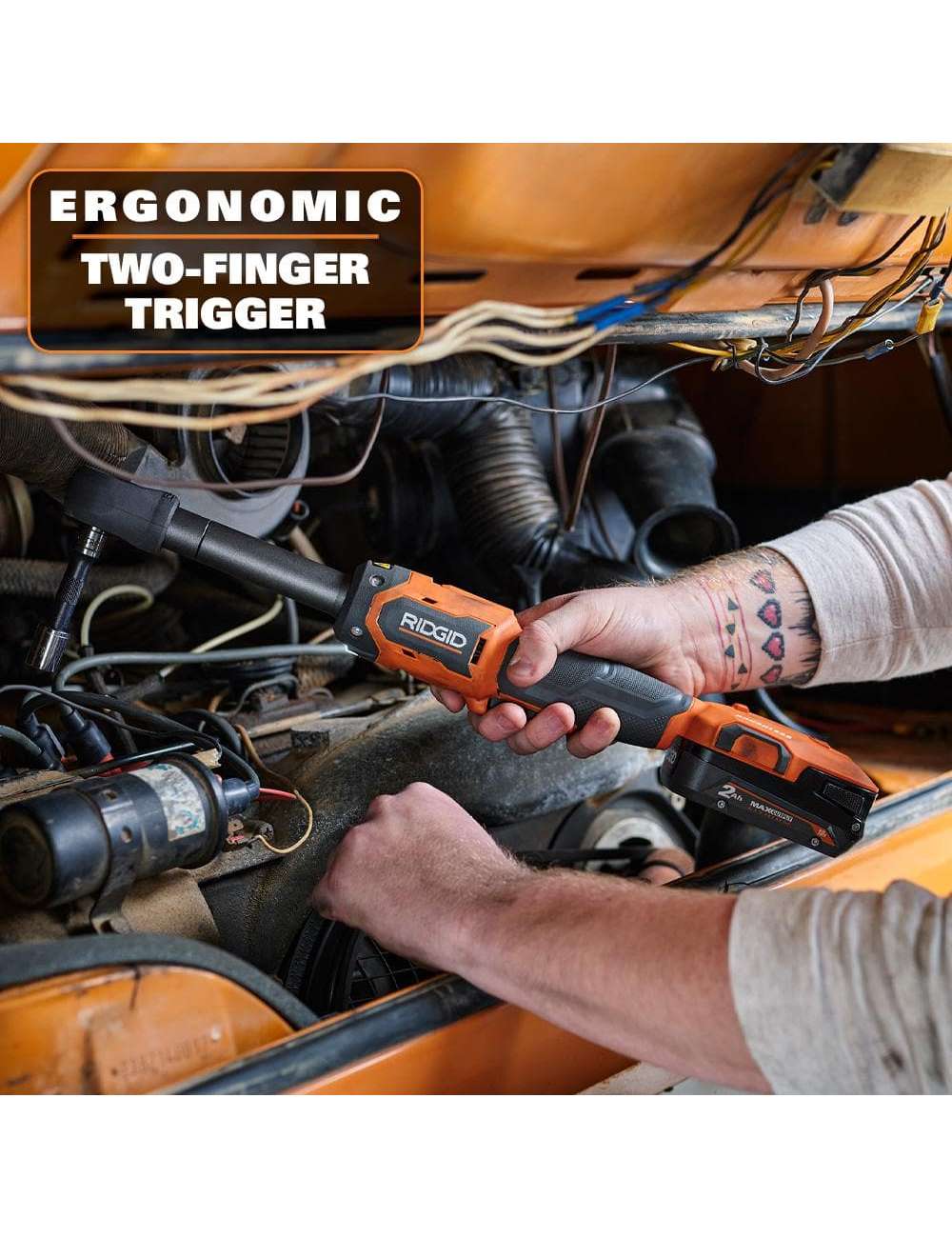 18V Brushless Cordless 3/8 in. Extended Reach Ratchet (Tool Only)