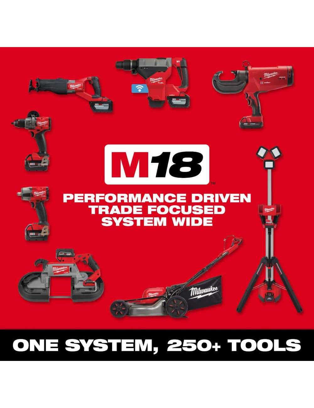 M18 FUEL 18-Volt Lith-Ion Brushless Cordless Electric String Trimmer/Blower Combo Kit w/Pole Saw Hedge Trimmer (4-Tool)