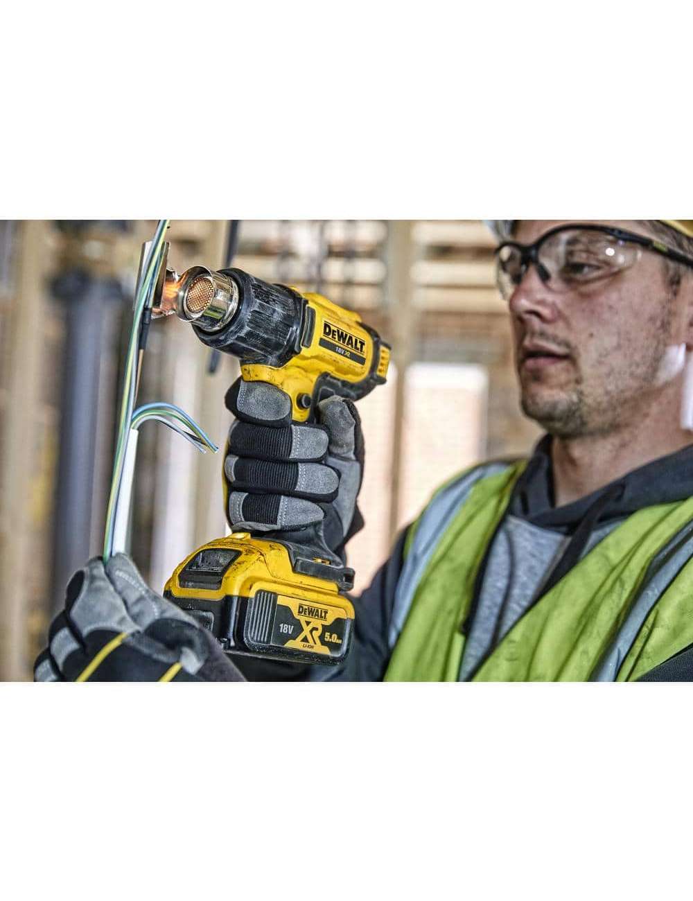 20V MAX Cordless Compact Heat Gun with Flat and Hook Nozzle Attachments