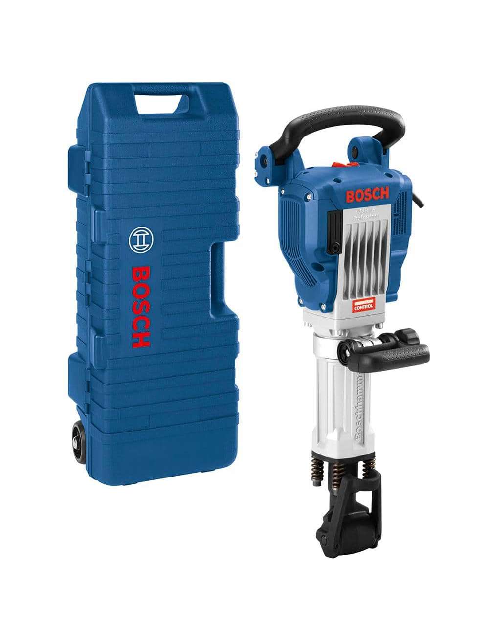 15 Amp 1-1/8 in. Corded Concrete Electric Hex Breaker Hammer Kit with Hard Carrying Case with Wheels